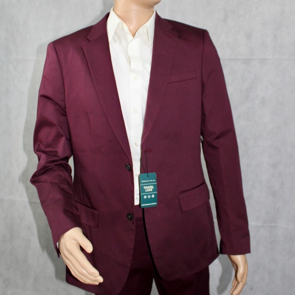 VERY SLIM SATIN SUIT JACKE PERRY ELLIS